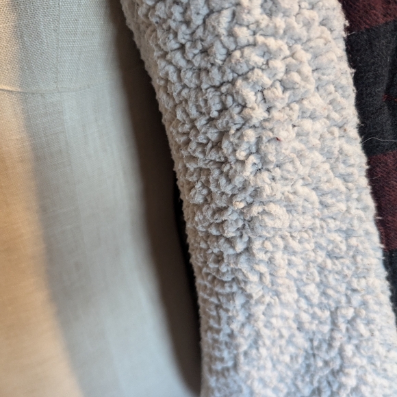 Women's fleece lined flannel coat - Picture 3 of 5